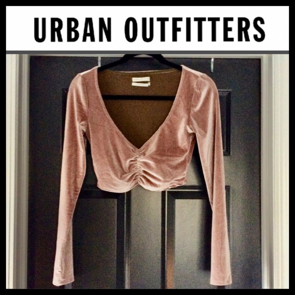 UO Ribbed Velvet Crop Top - Picture 4 of 7